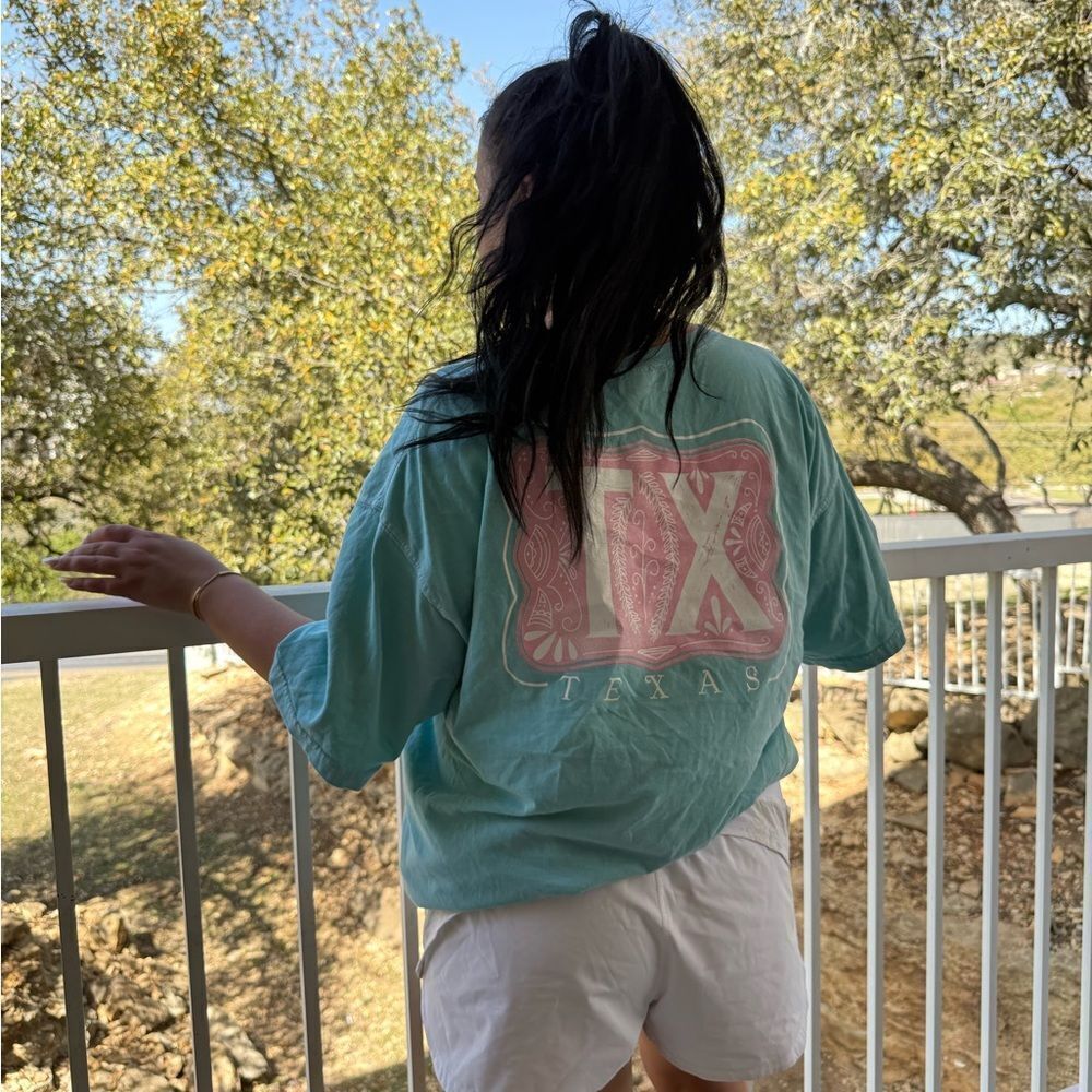 Texas Teal and Pink Graphic T-Shirt